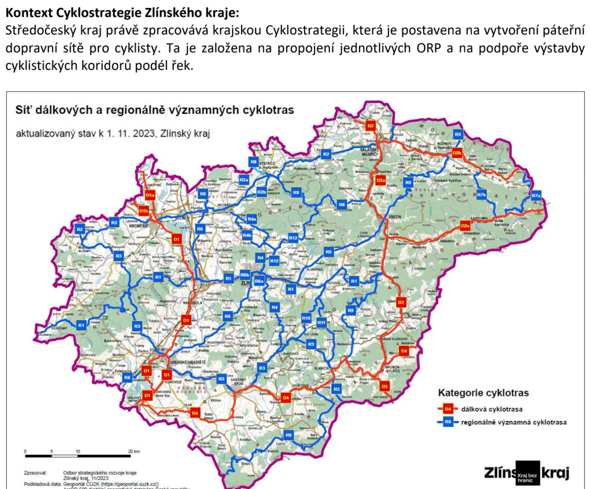 Na Kroměřížsku chybí propracovanější síť cyklostezek