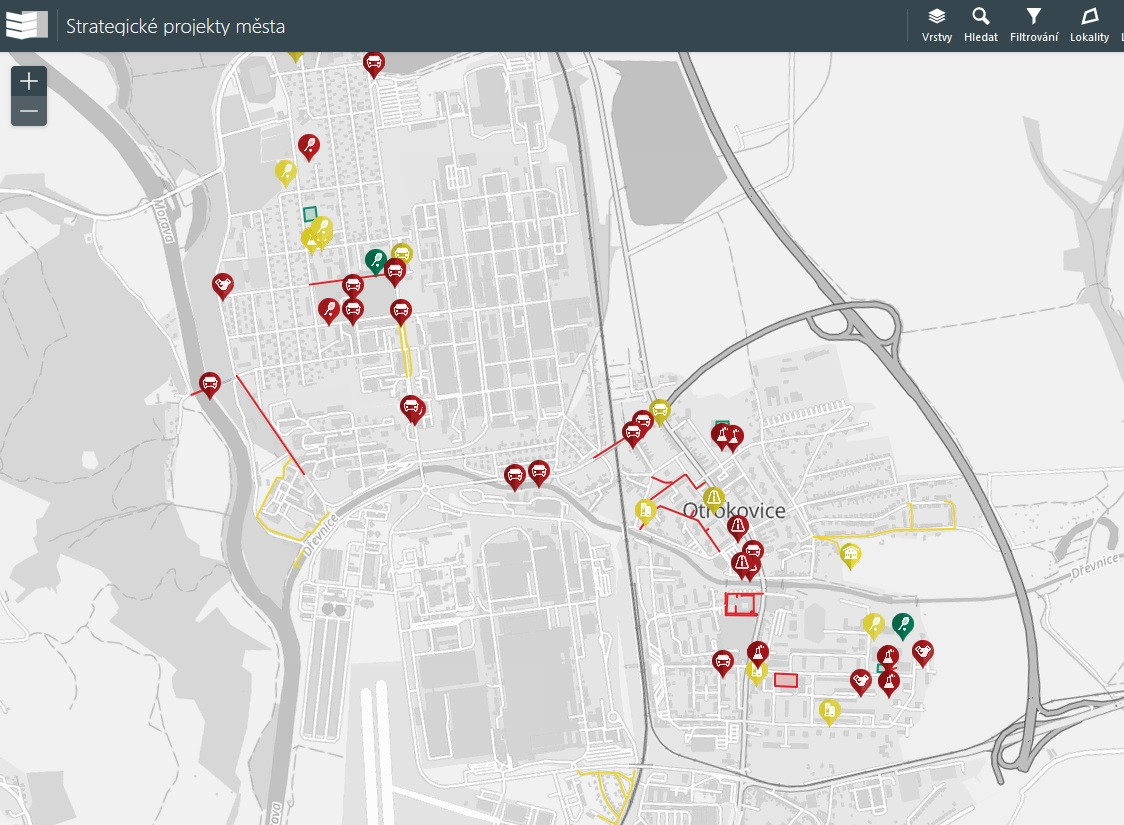 Co se v Otrokovicích opravuje či buduje, ukazuje nová mapa investic