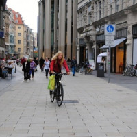 Centrum Lipska je v režimu pěší zóny, kde je rychlost omezena na 20 km/h, foto: Jitka Vrtalová