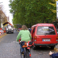 V Německu jsou cyklistické ulice už zavedeným opatřením. Jedna z cyklistických ulic v Berlíně. Foto: Jitka Vrtalová